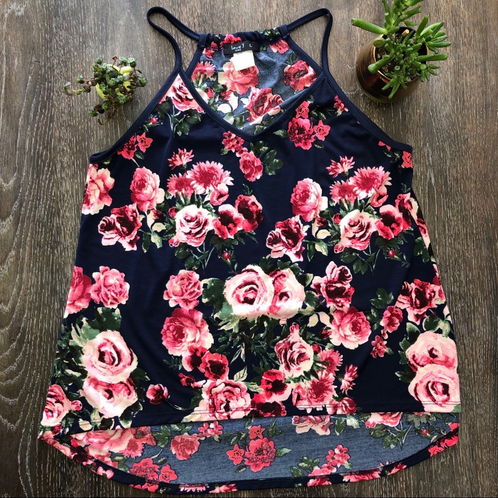 Love J Rose Print Top